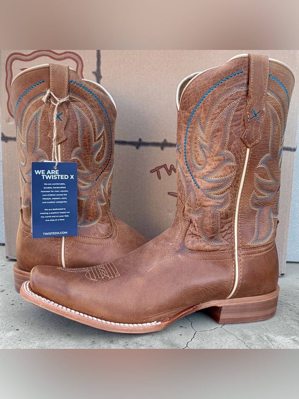 NIB Twisted X Women's Rancher Leather Western Boots WRAL019 Size 11B Sand